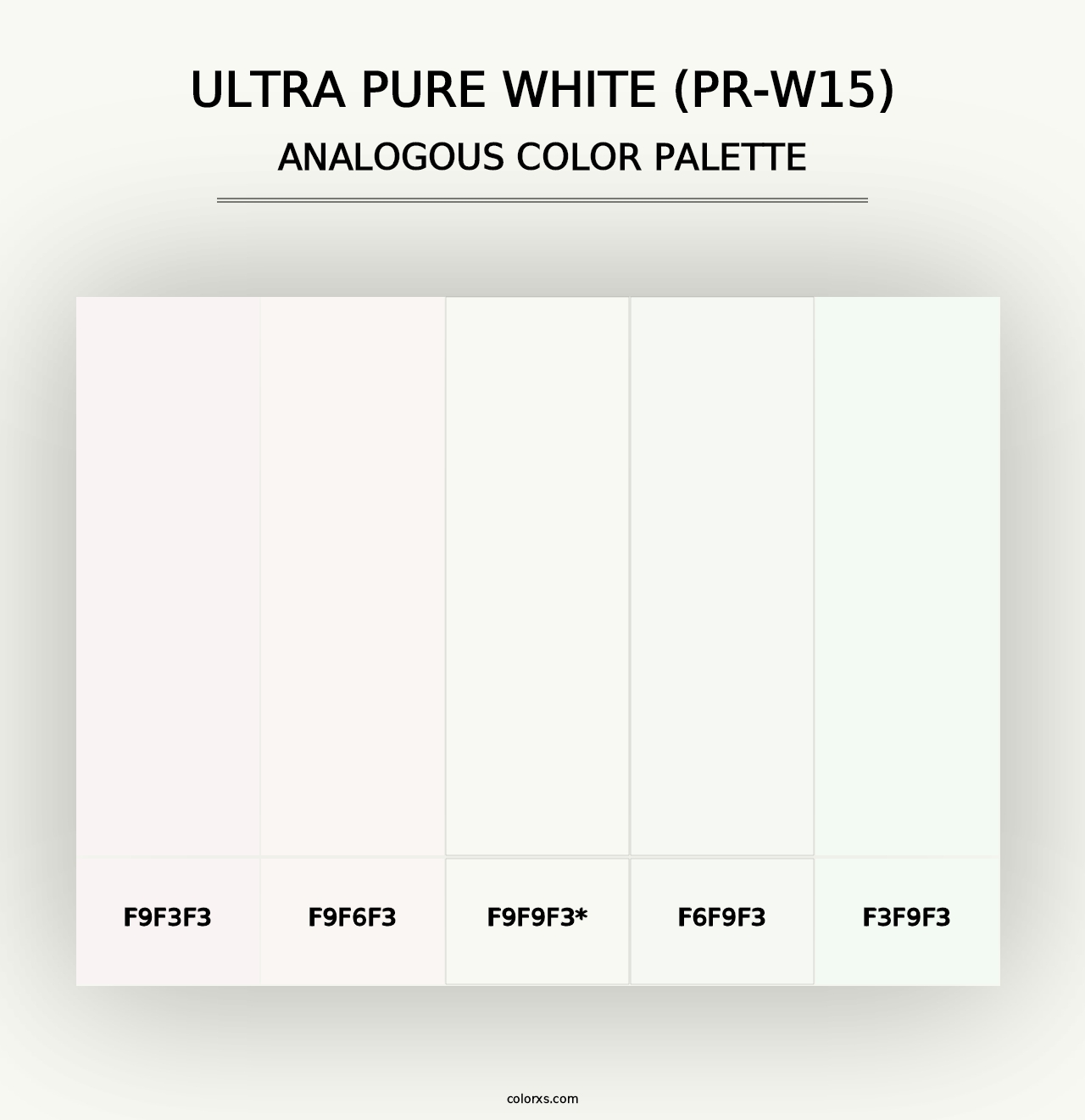 Ultra Pure White (PR-W15) - Analogous Color Palette