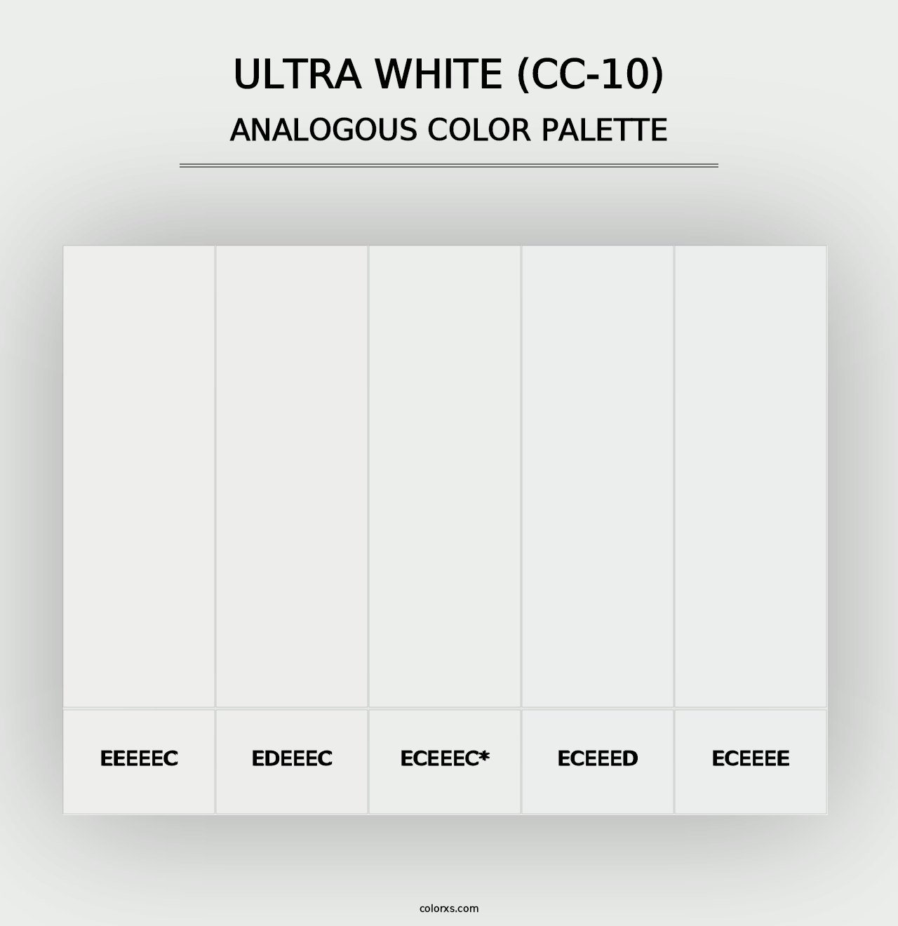 Ultra White (CC-10) - Analogous Color Palette