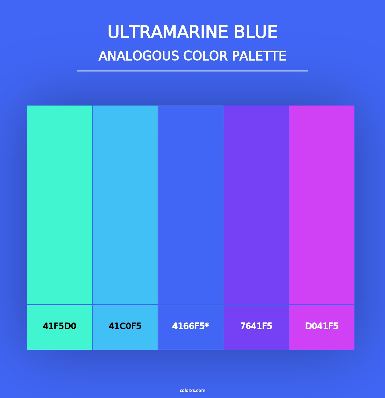 Ultramarine Blue - Analogous Color Palette