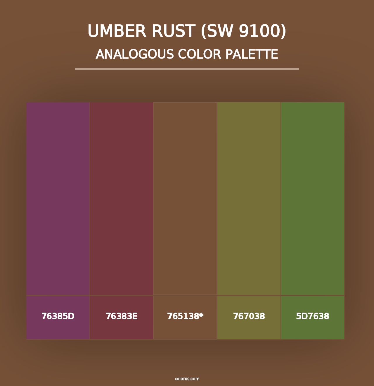 Umber Rust (SW 9100) - Analogous Color Palette