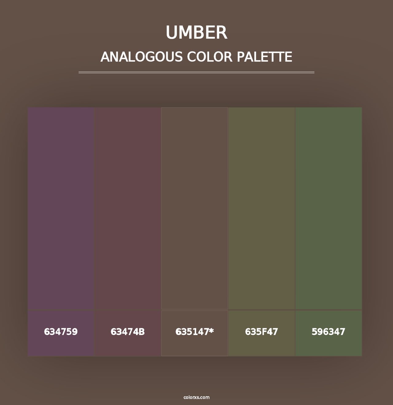 Umber - Analogous Color Palette