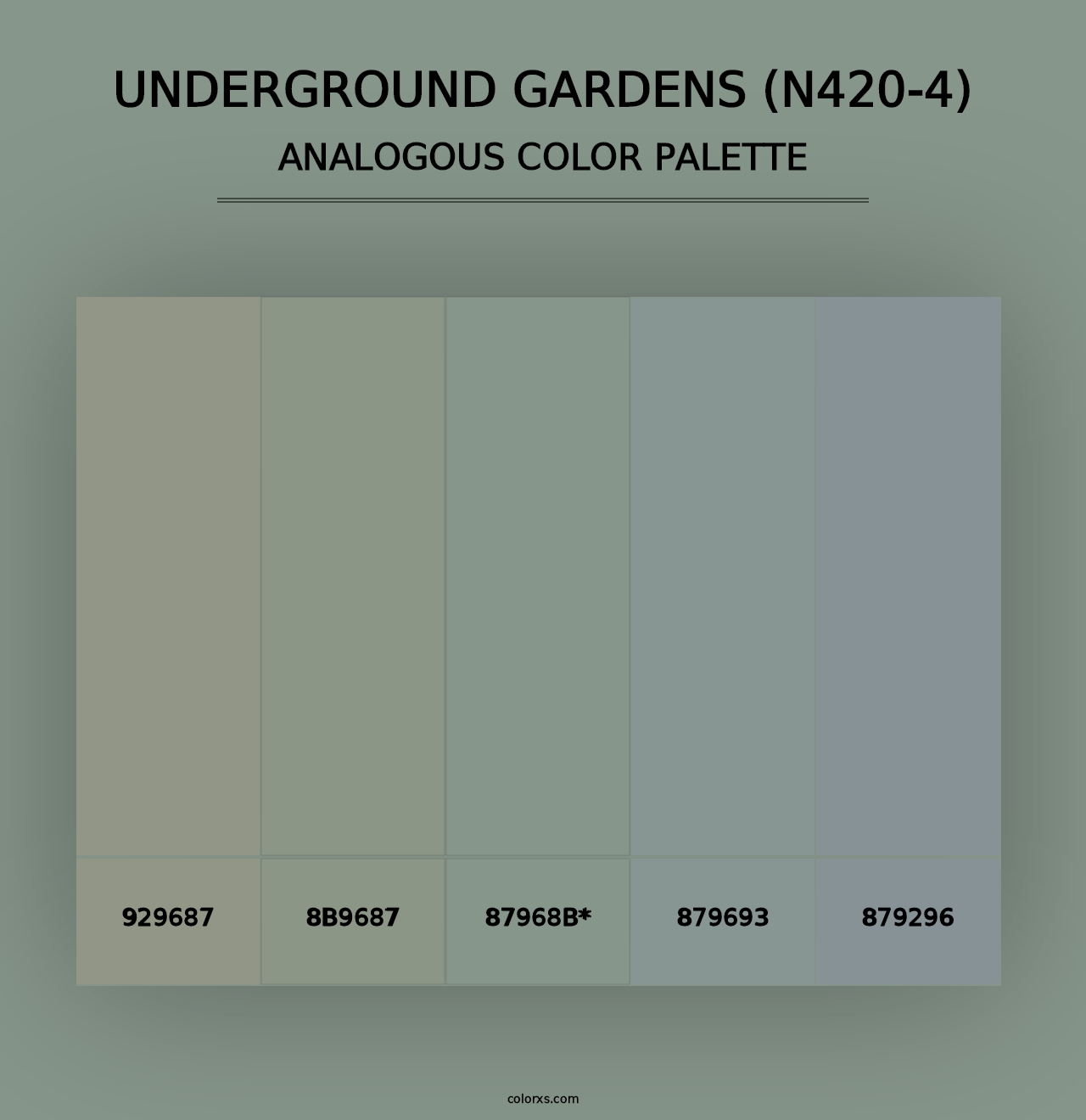 Underground Gardens (N420-4) - Analogous Color Palette