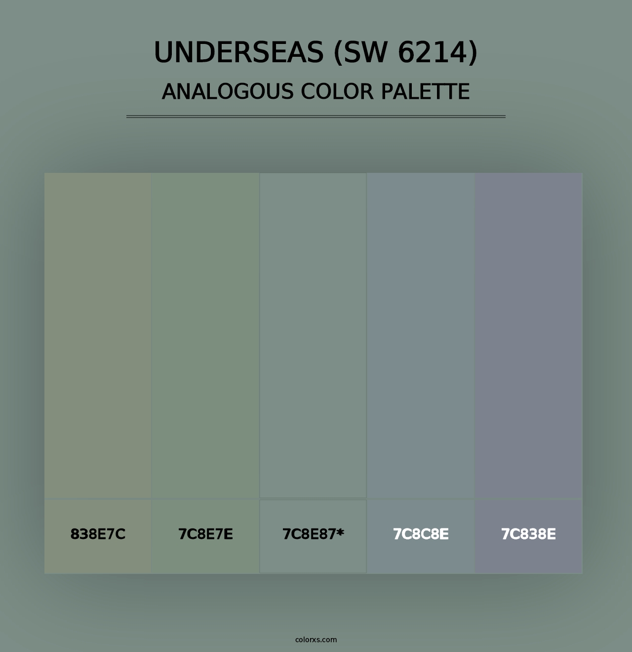 Underseas (SW 6214) - Analogous Color Palette