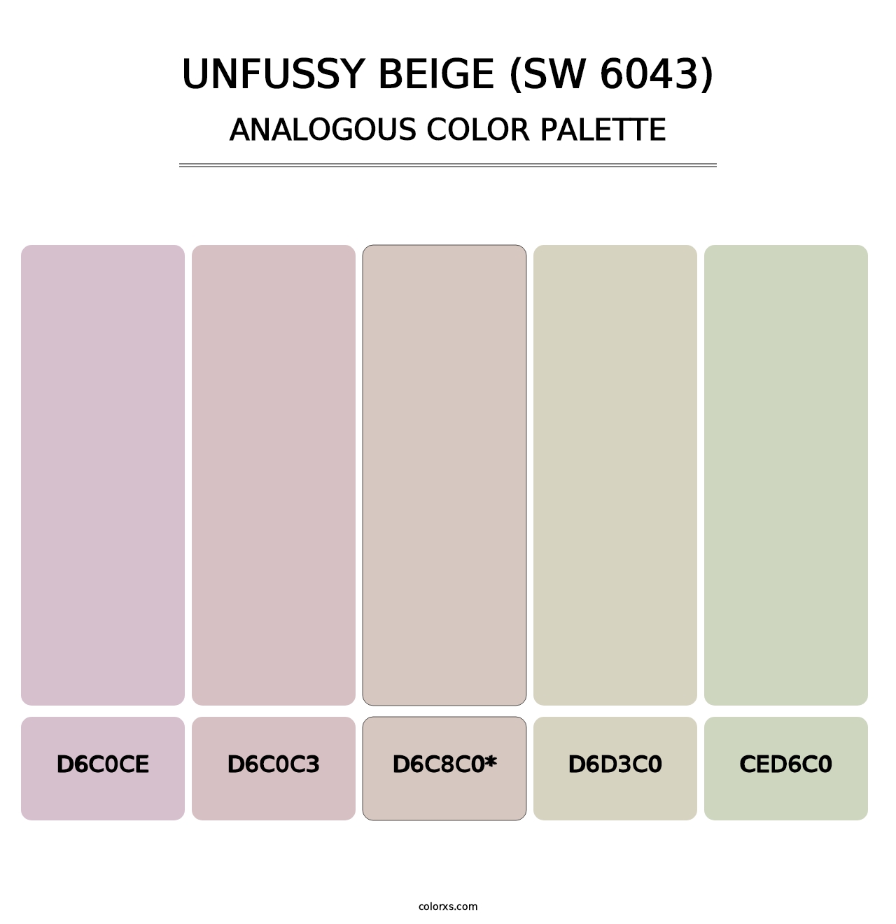 Unfussy Beige (SW 6043) - Analogous Color Palette