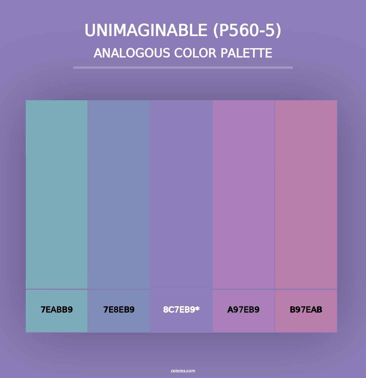 Unimaginable (P560-5) - Analogous Color Palette