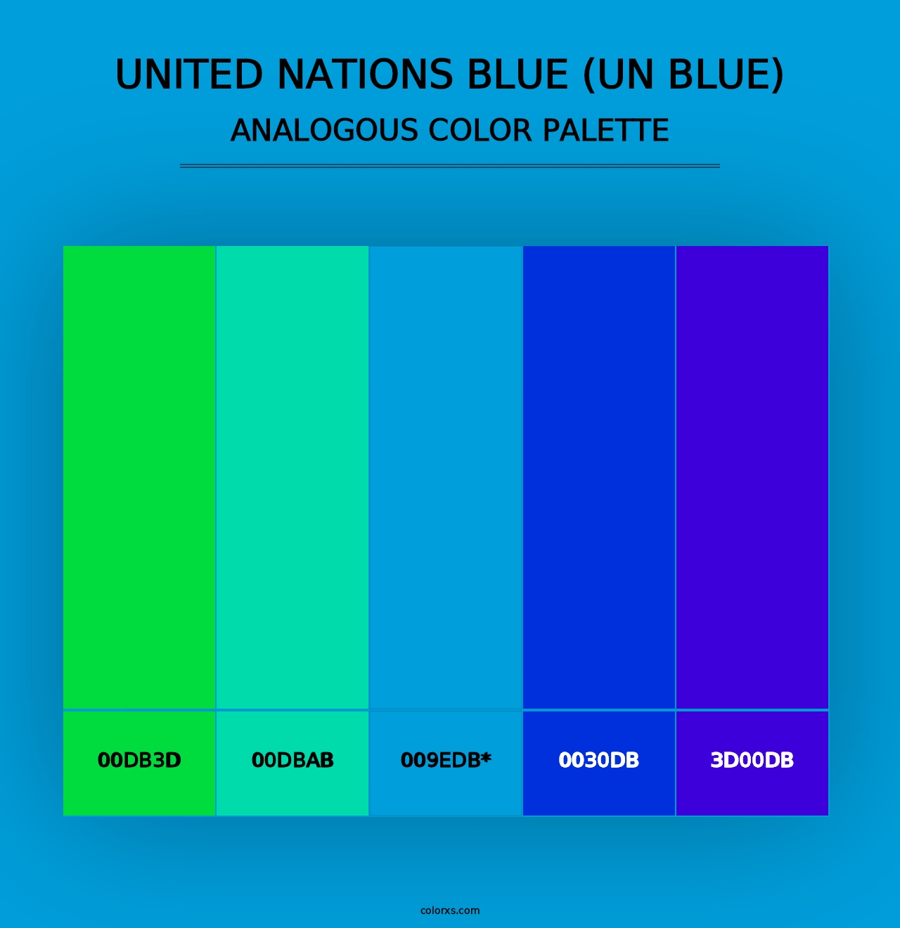 United Nations Blue (UN Blue) - Analogous Color Palette