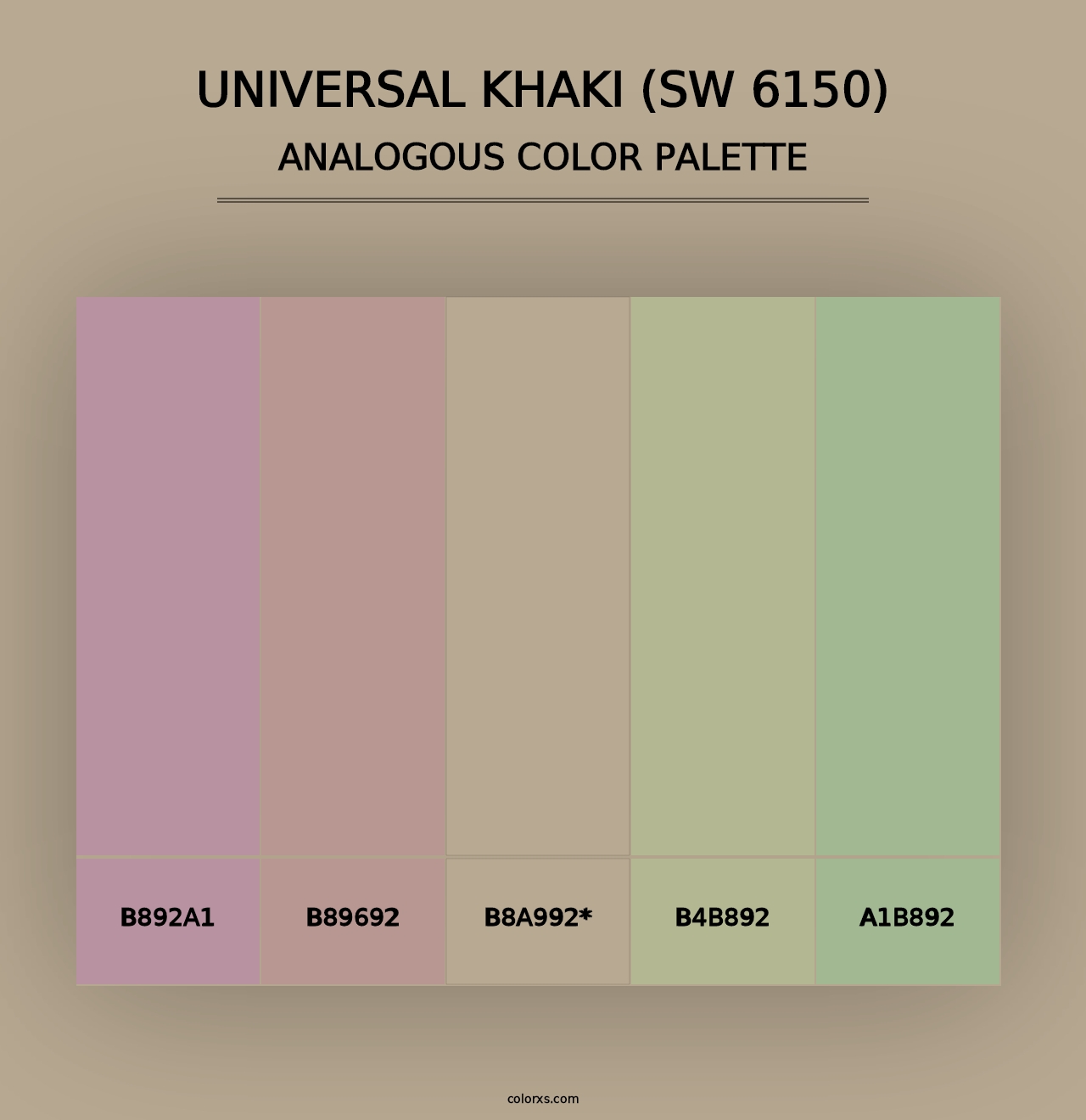 Universal Khaki (SW 6150) - Analogous Color Palette