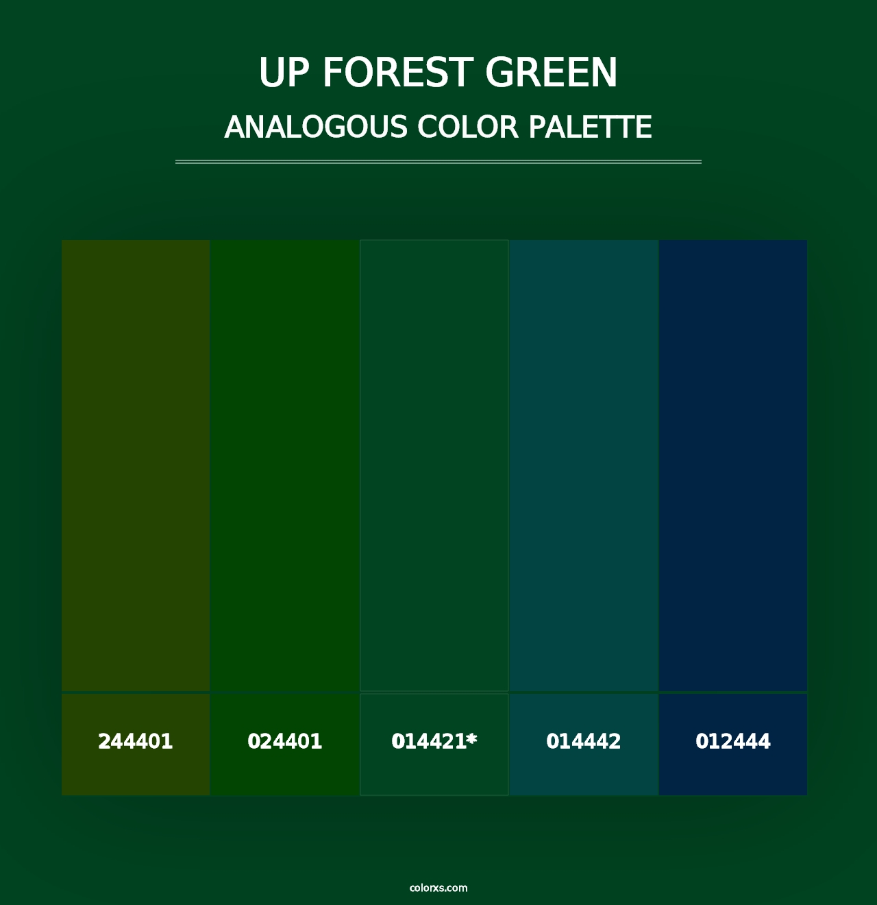 UP Forest green - Analogous Color Palette