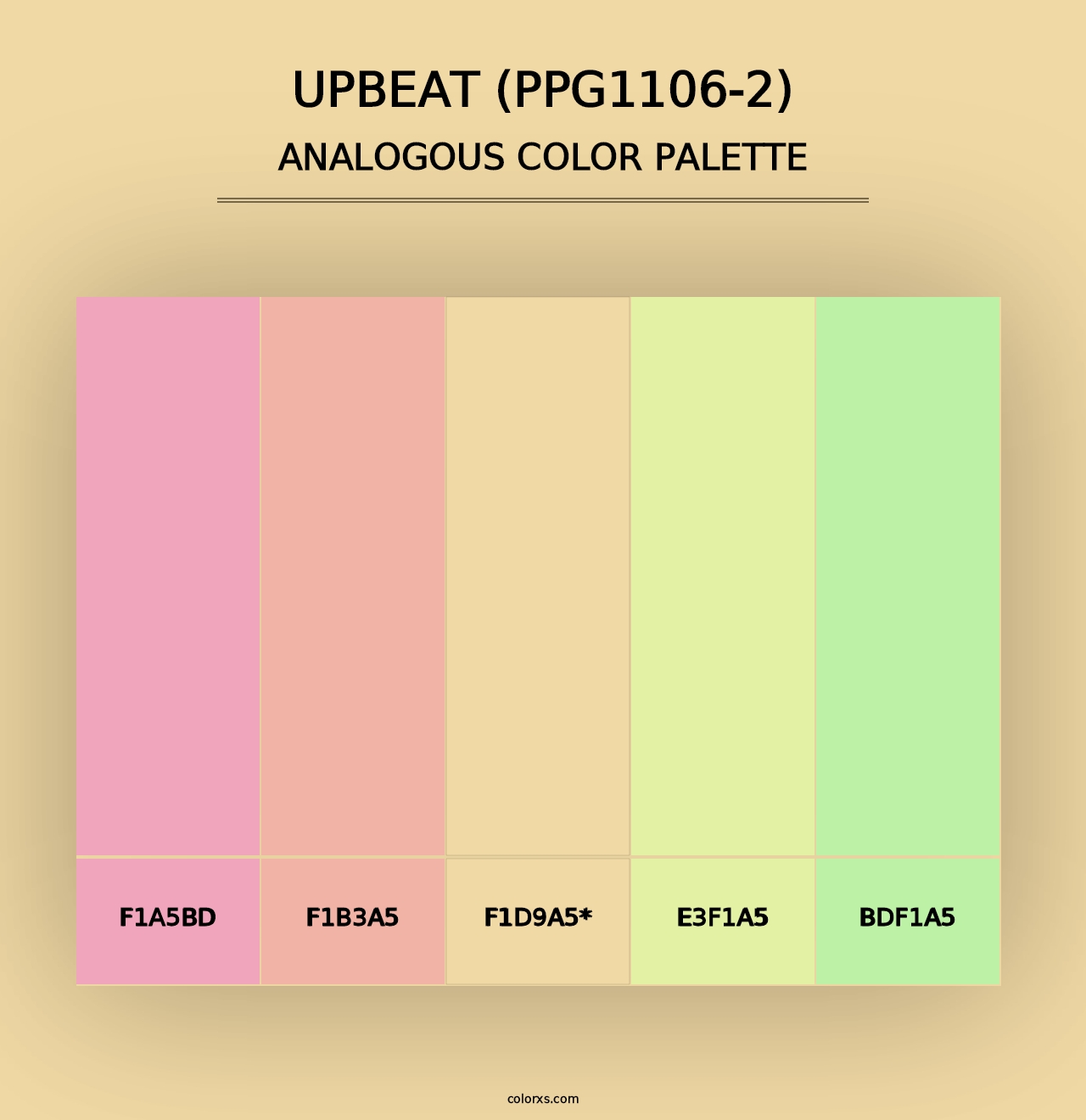 Upbeat (PPG1106-2) - Analogous Color Palette