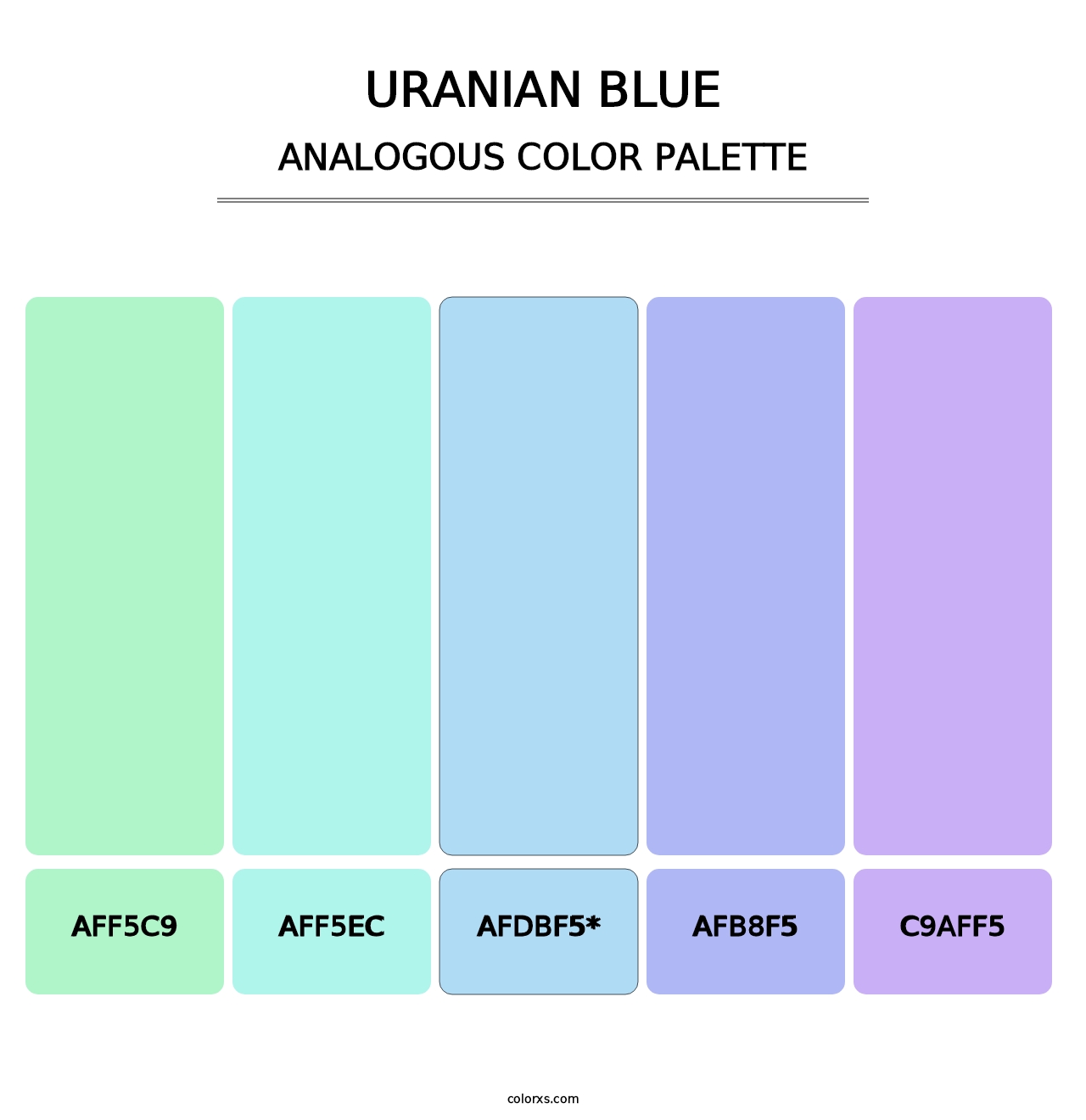 Uranian Blue - Analogous Color Palette