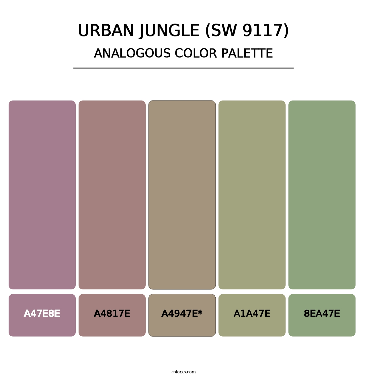 Urban Jungle (SW 9117) - Analogous Color Palette