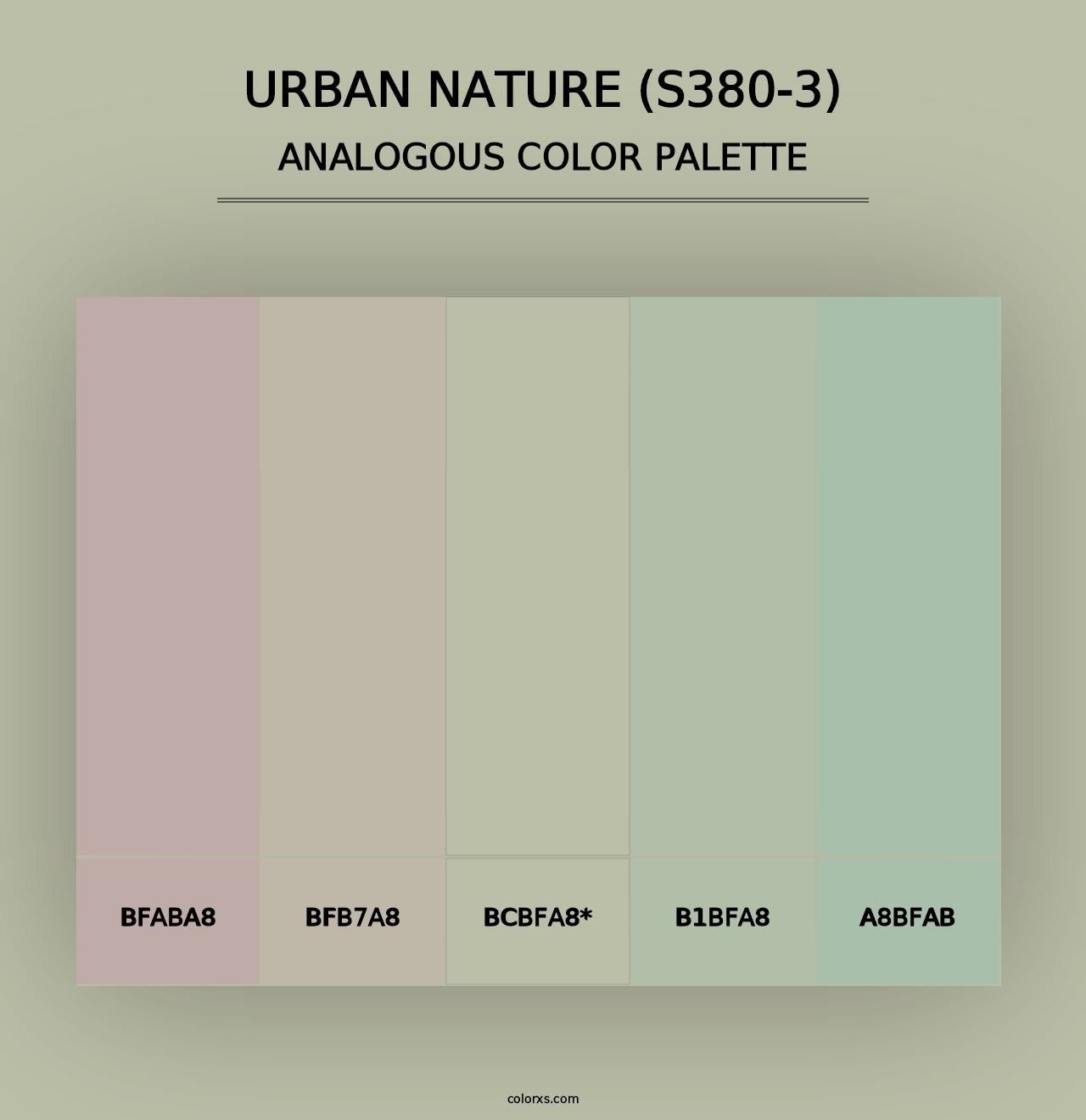 Urban Nature (S380-3) - Analogous Color Palette