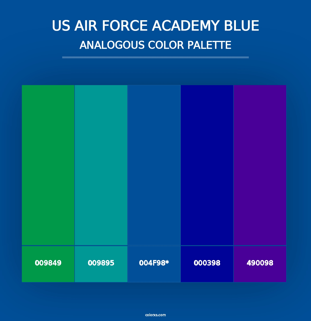 US Air Force Academy Blue - Analogous Color Palette