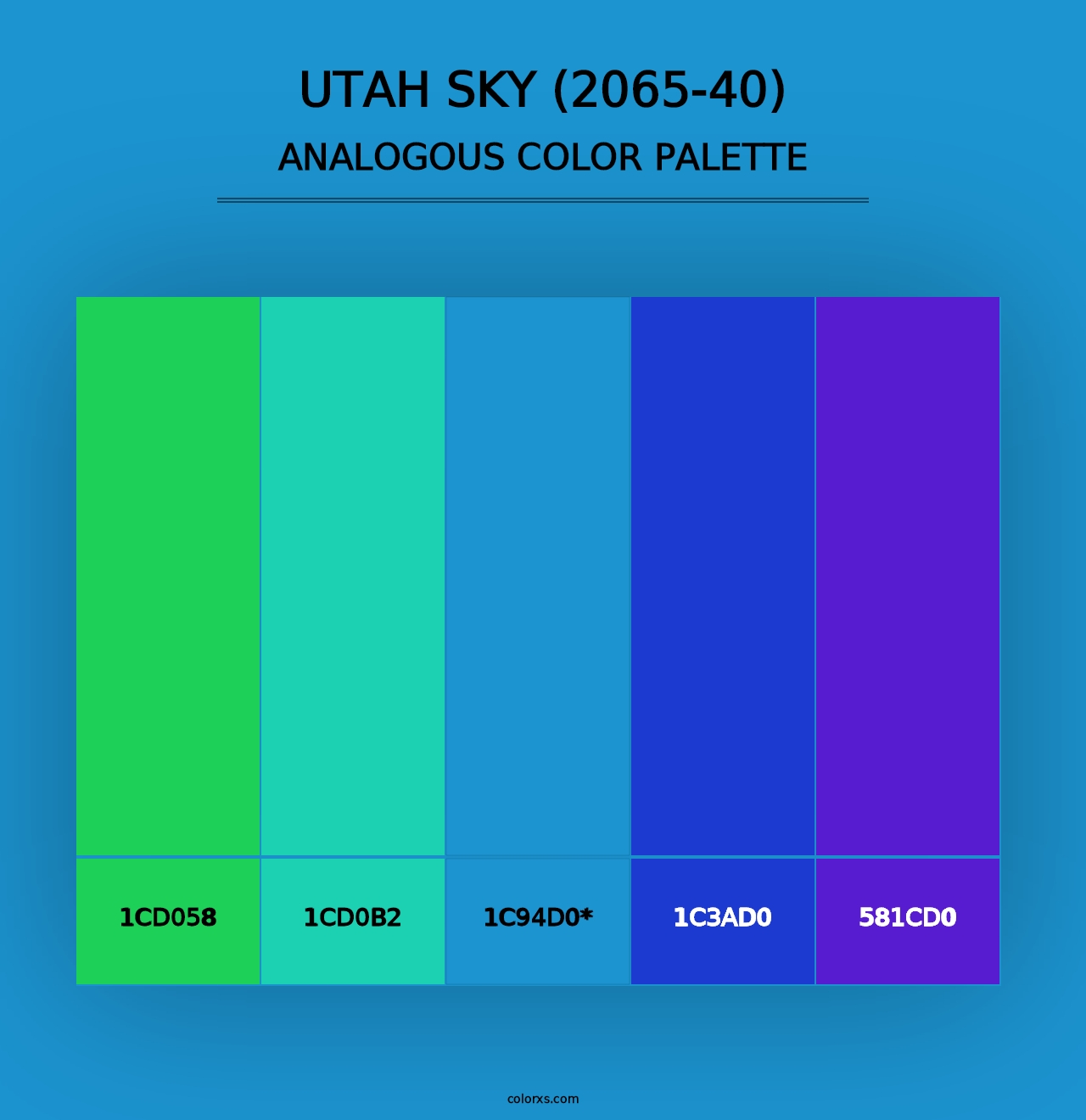 Utah Sky (2065-40) - Analogous Color Palette