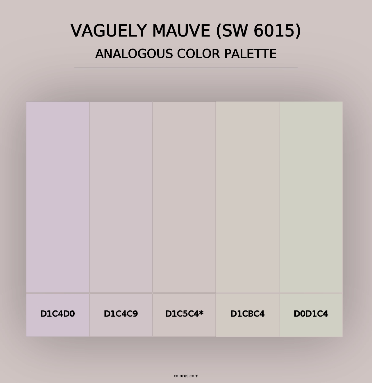 Vaguely Mauve (SW 6015) - Analogous Color Palette