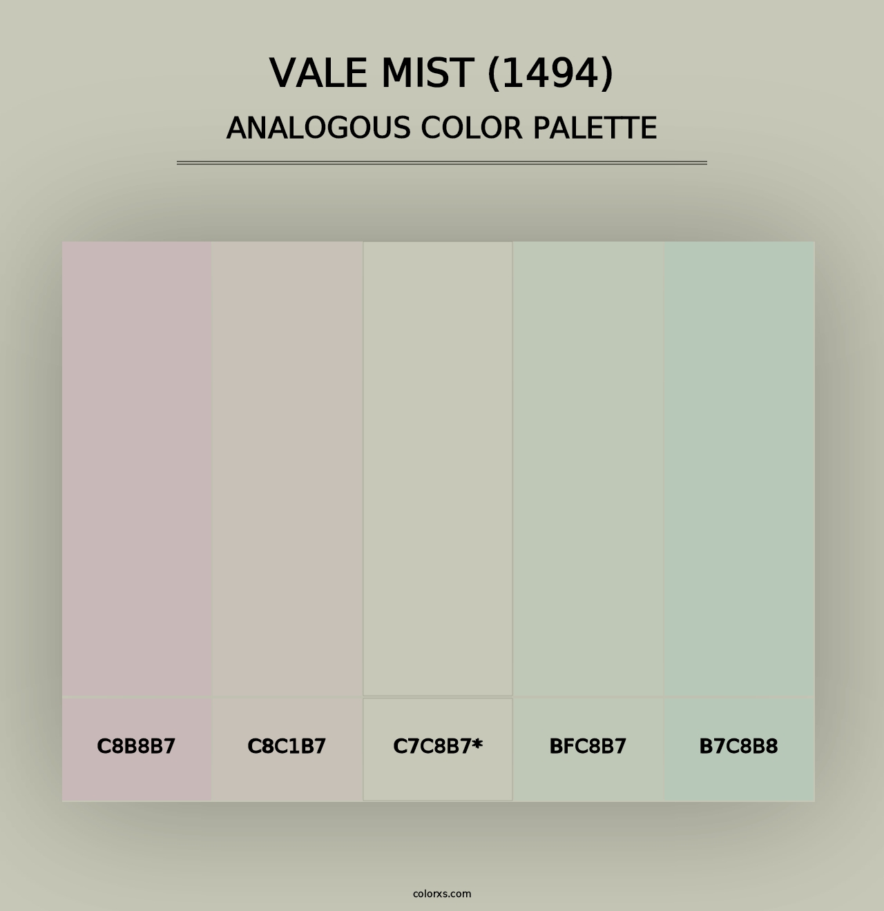 Vale Mist (1494) - Analogous Color Palette