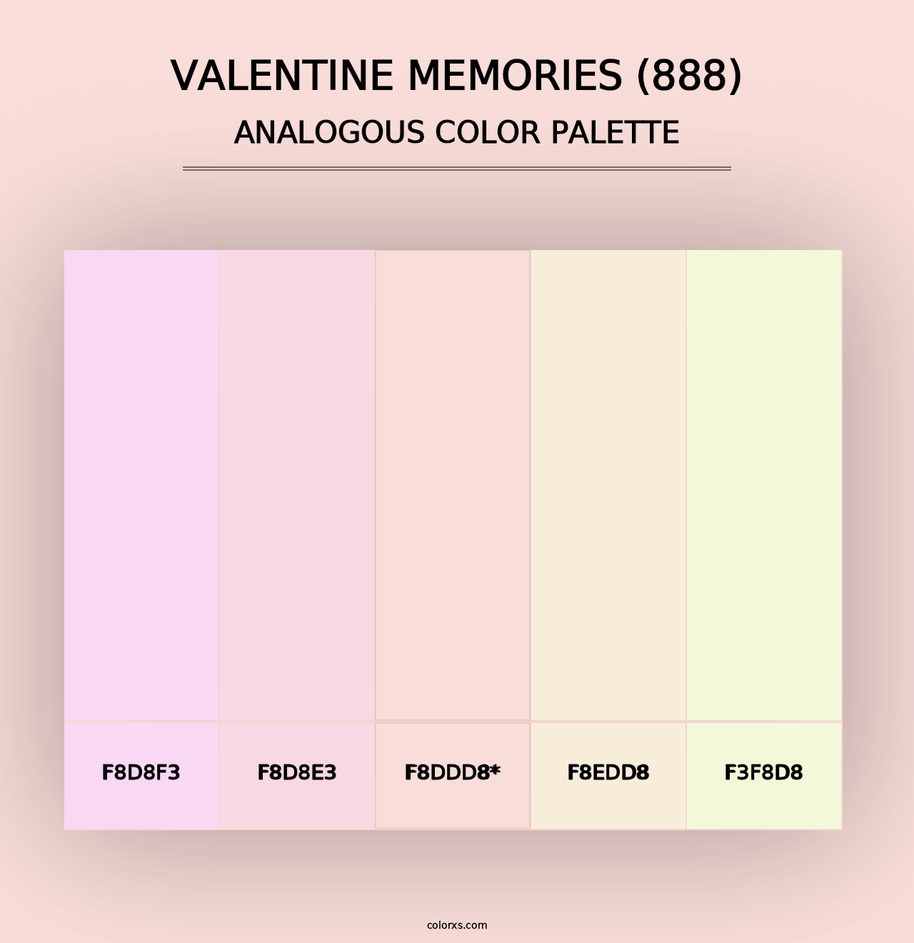 Valentine Memories (888) - Analogous Color Palette