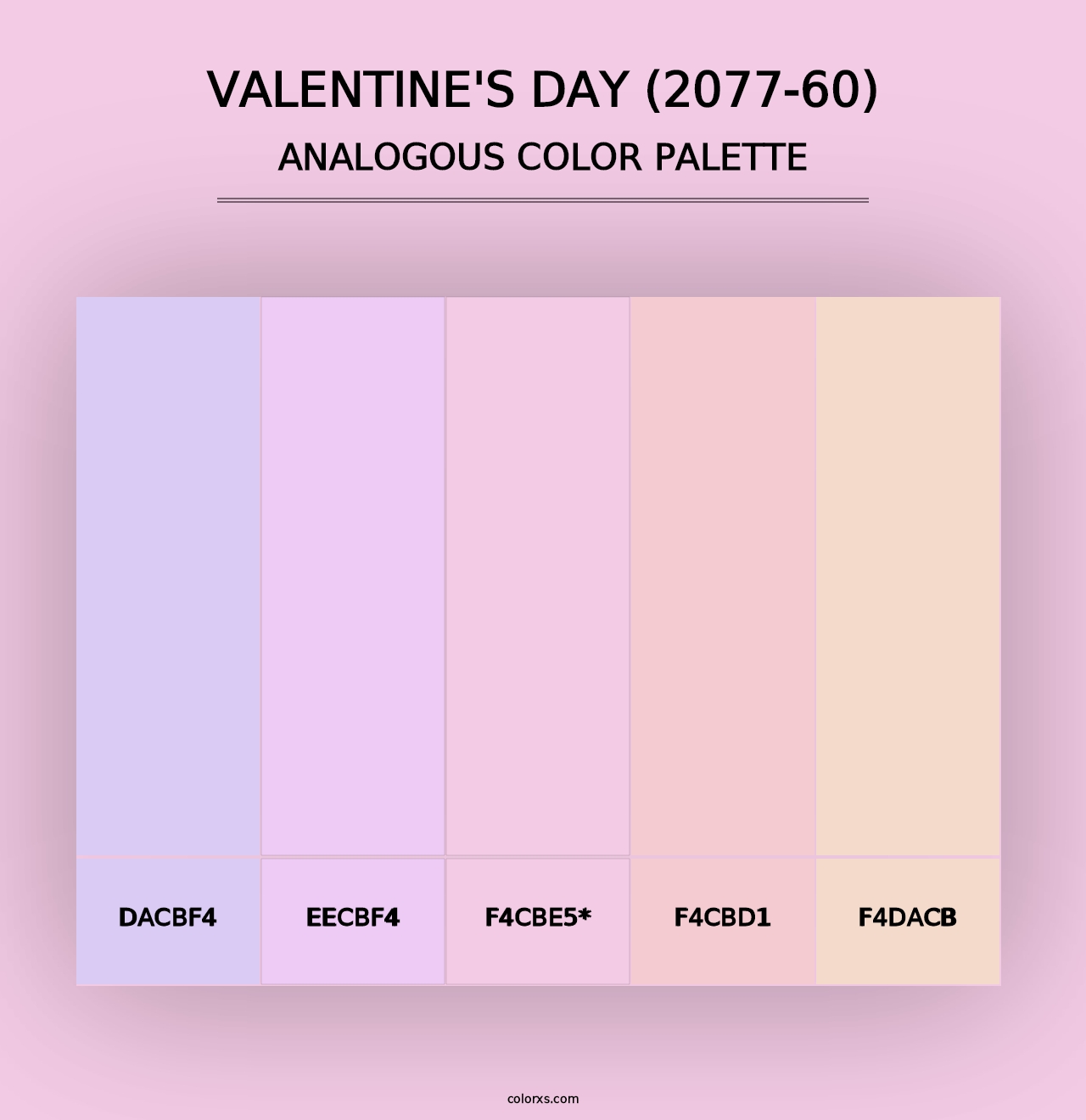 Valentine's Day (2077-60) - Analogous Color Palette