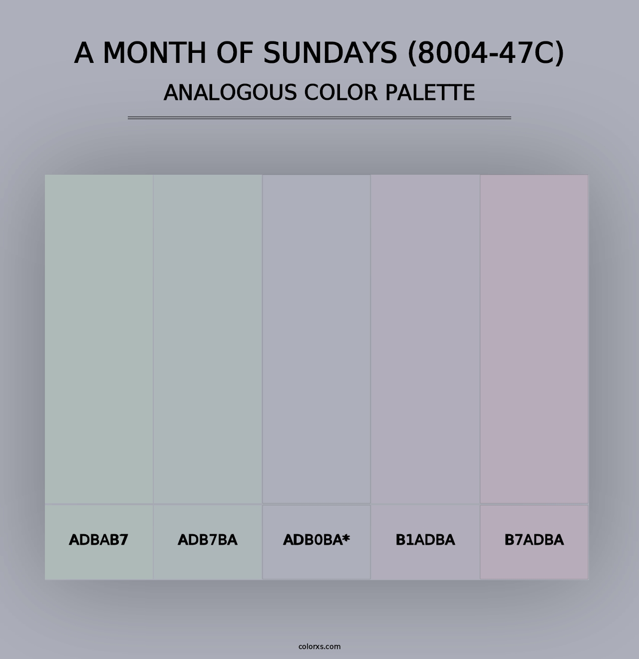 A Month of Sundays (8004-47C) - Analogous Color Palette