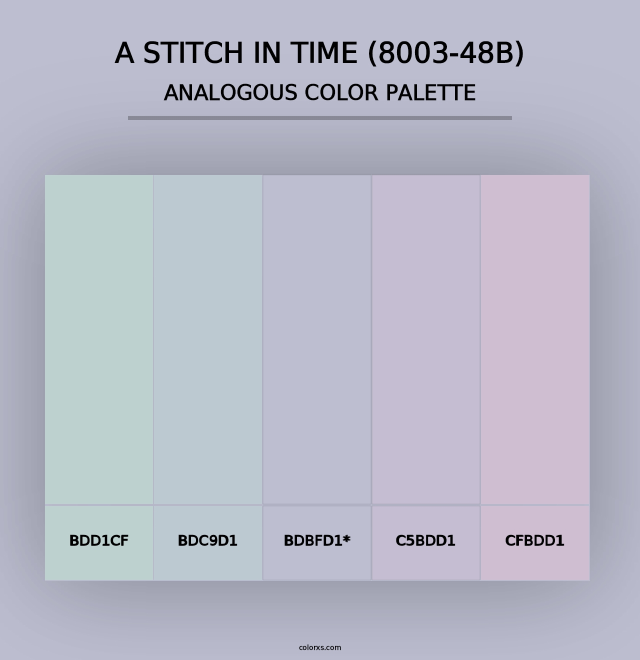 A Stitch in Time (8003-48B) - Analogous Color Palette