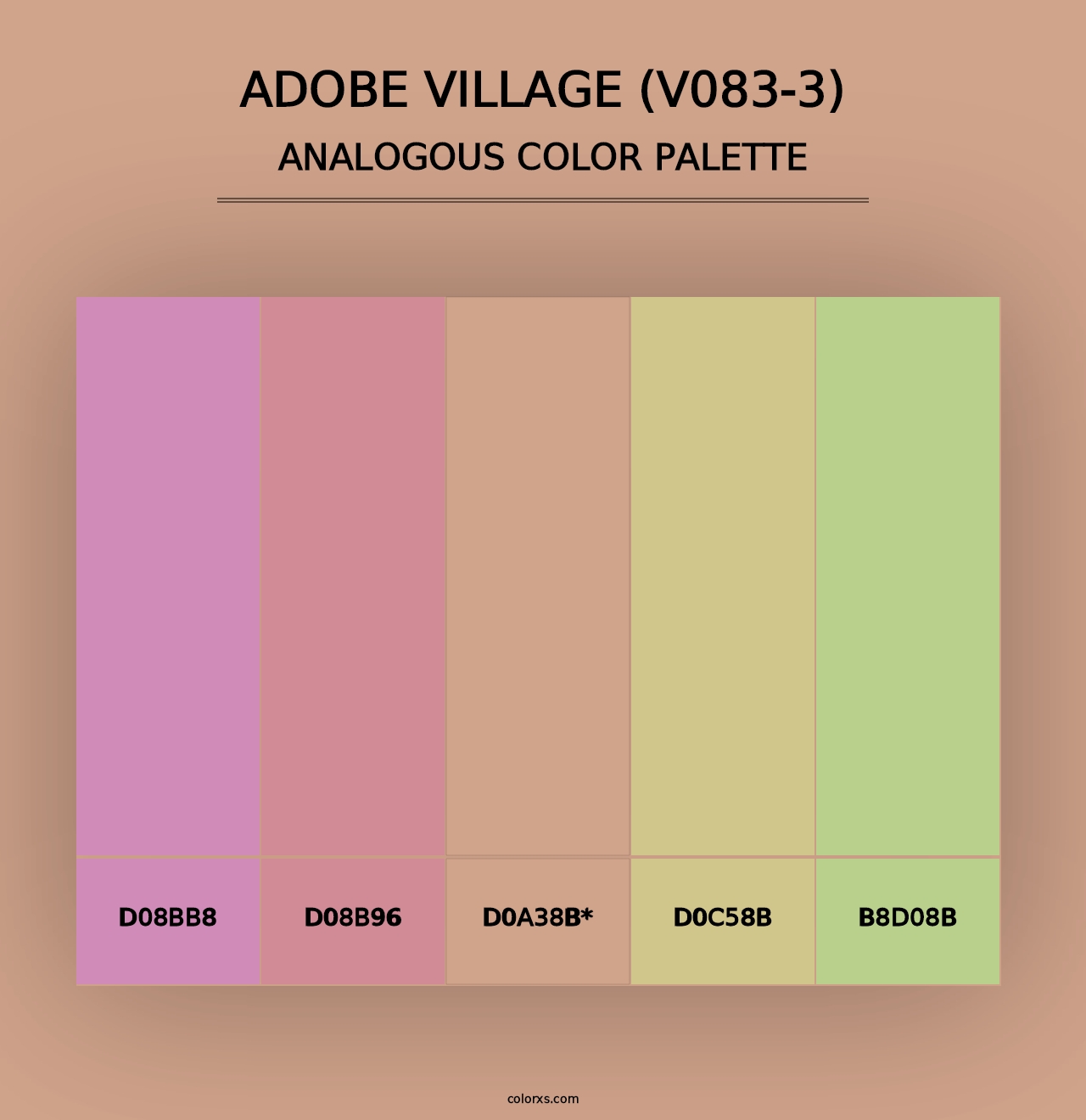 Adobe Village (V083-3) - Analogous Color Palette