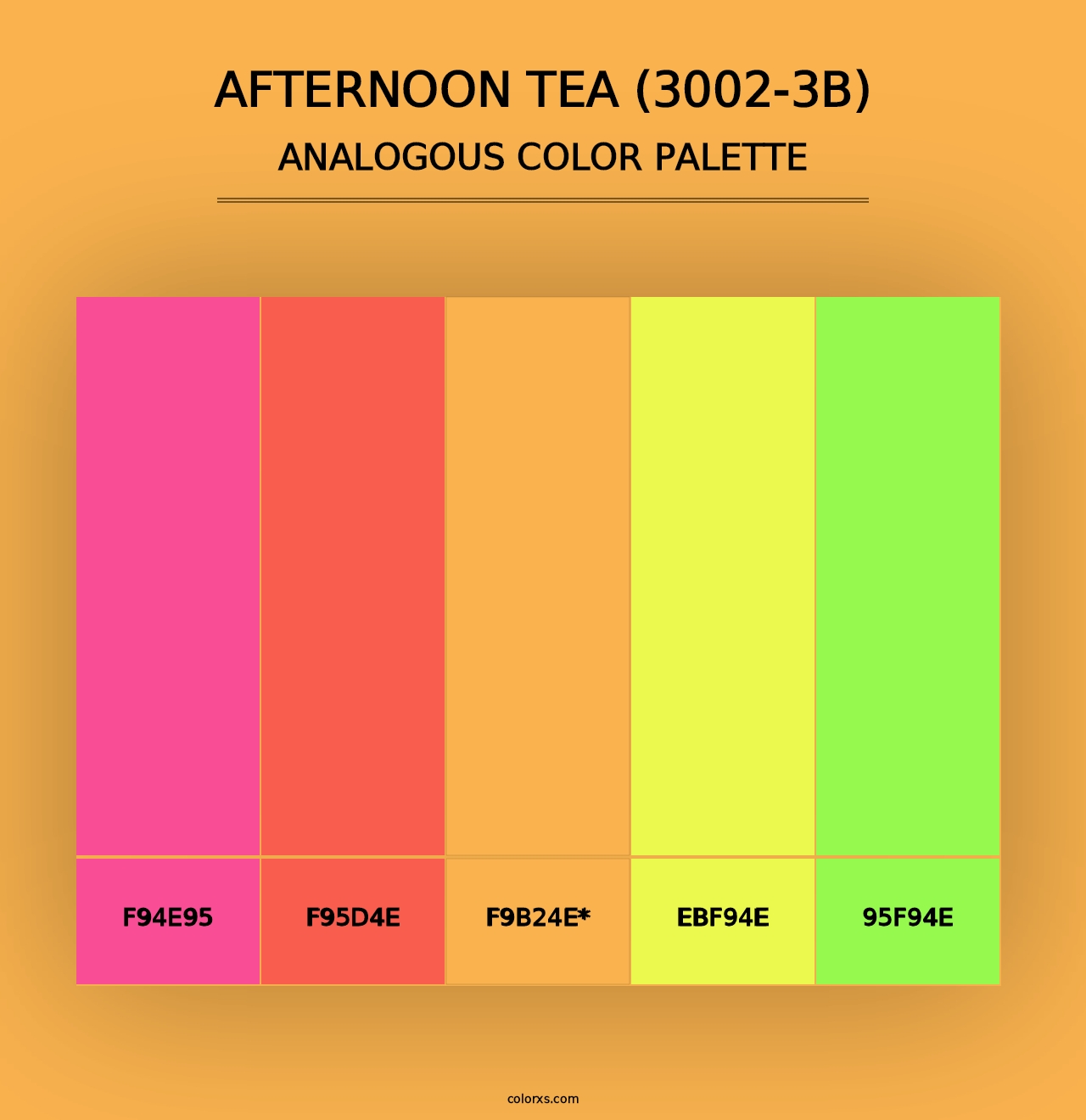 Afternoon Tea (3002-3B) - Analogous Color Palette