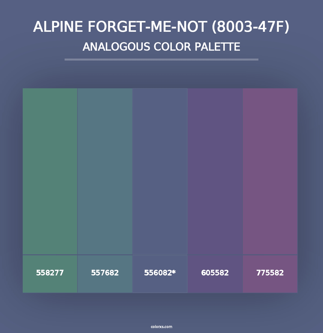 Alpine Forget-Me-Not (8003-47F) - Analogous Color Palette