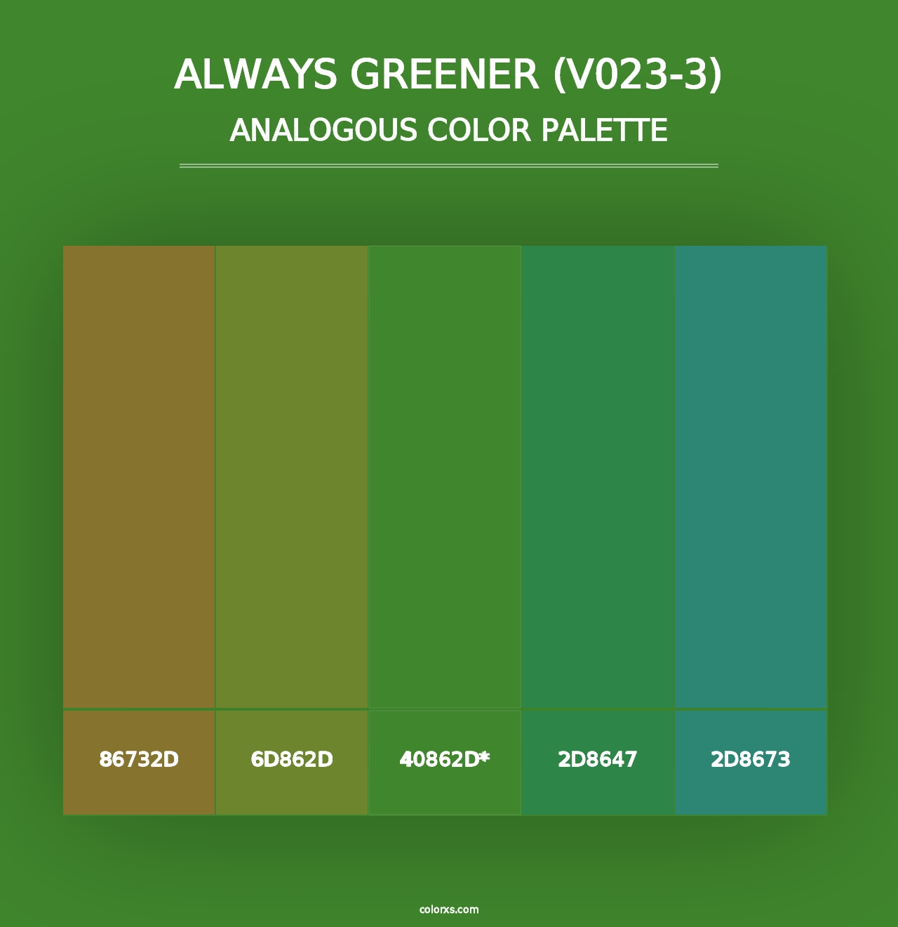 Always Greener (V023-3) - Analogous Color Palette