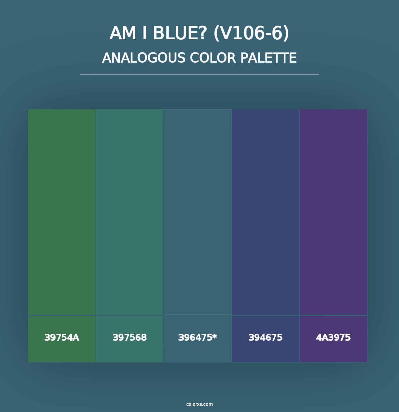 Am I Blue? (V106-6) - Analogous Color Palette