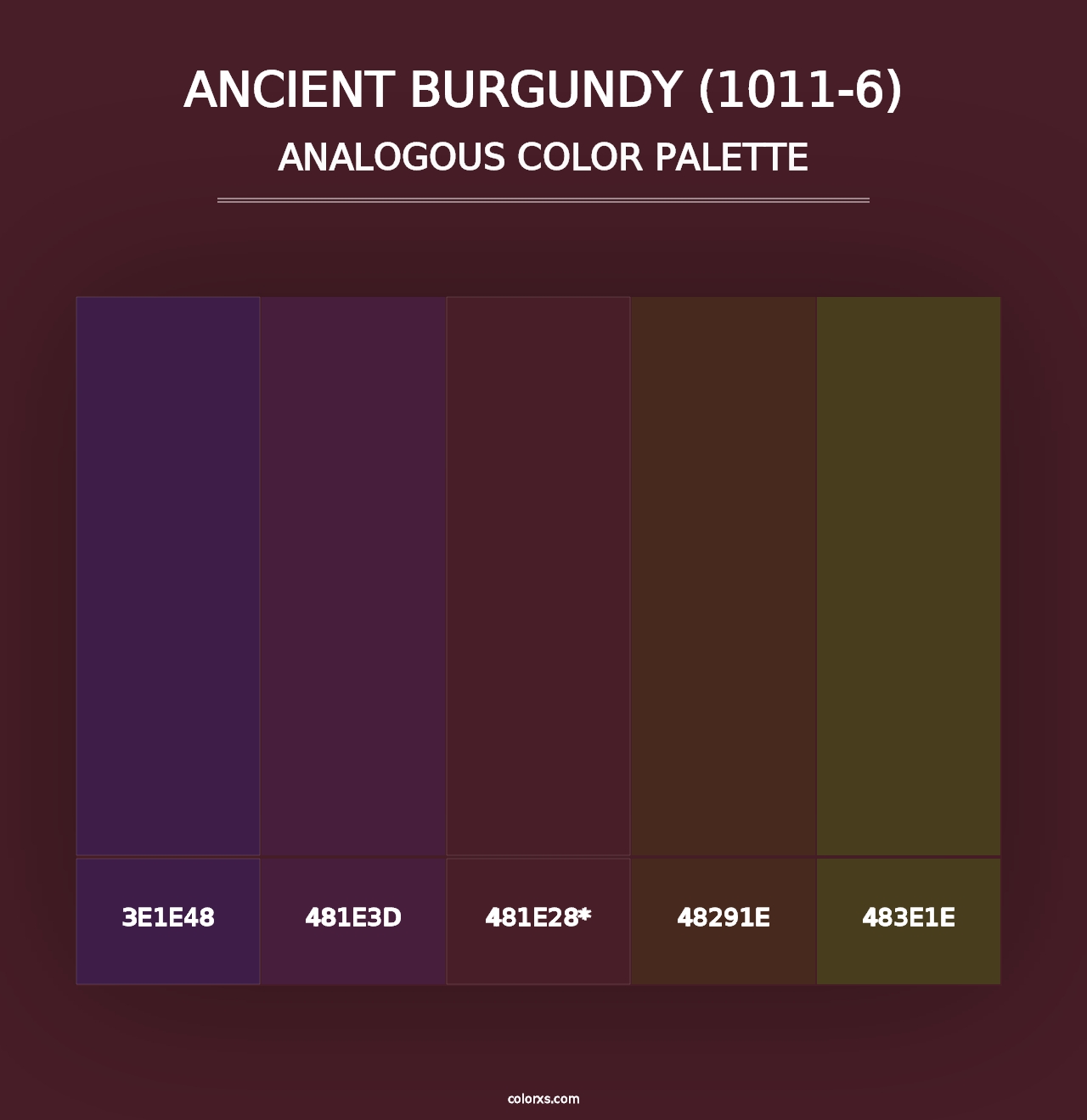 Ancient Burgundy (1011-6) - Analogous Color Palette