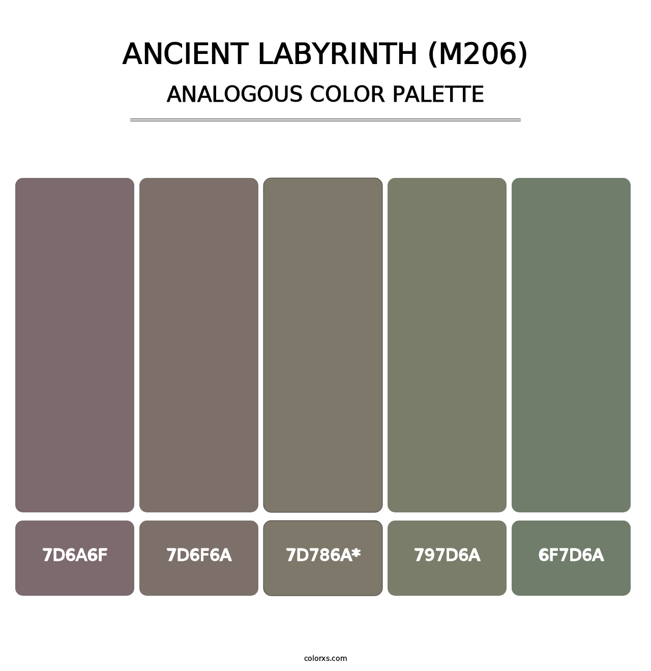 Ancient Labyrinth (M206) - Analogous Color Palette