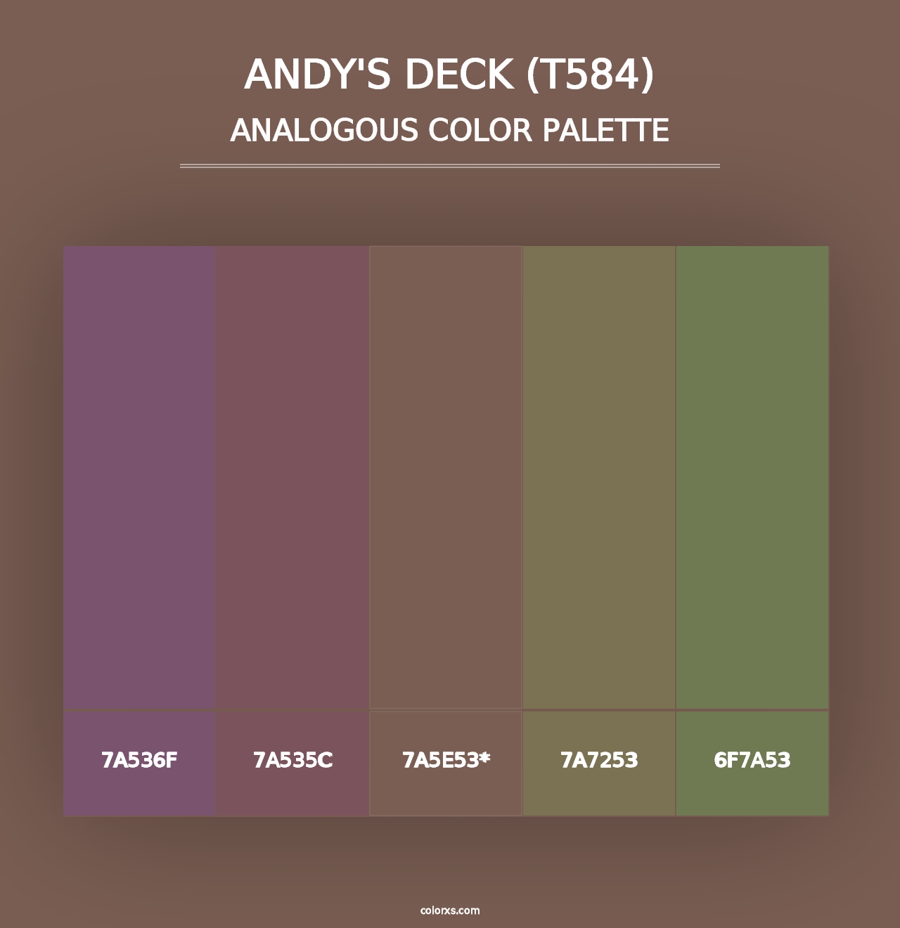 Andy's Deck (T584) - Analogous Color Palette