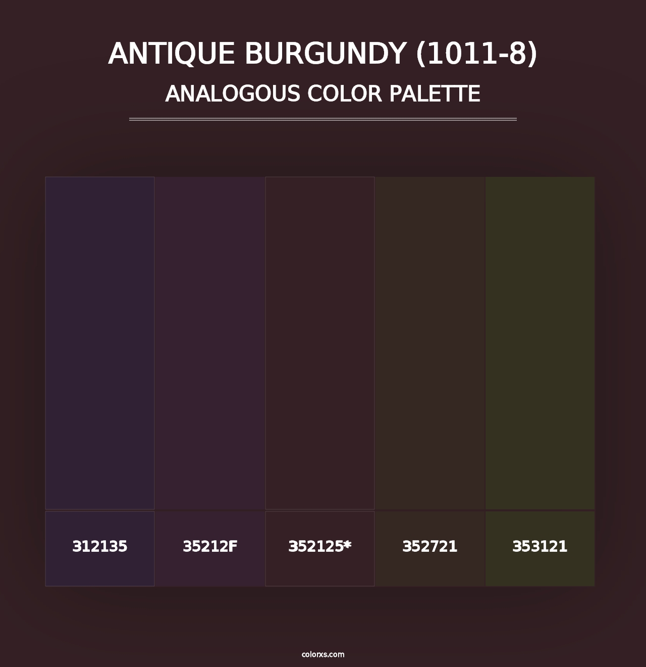 Antique Burgundy (1011-8) - Analogous Color Palette