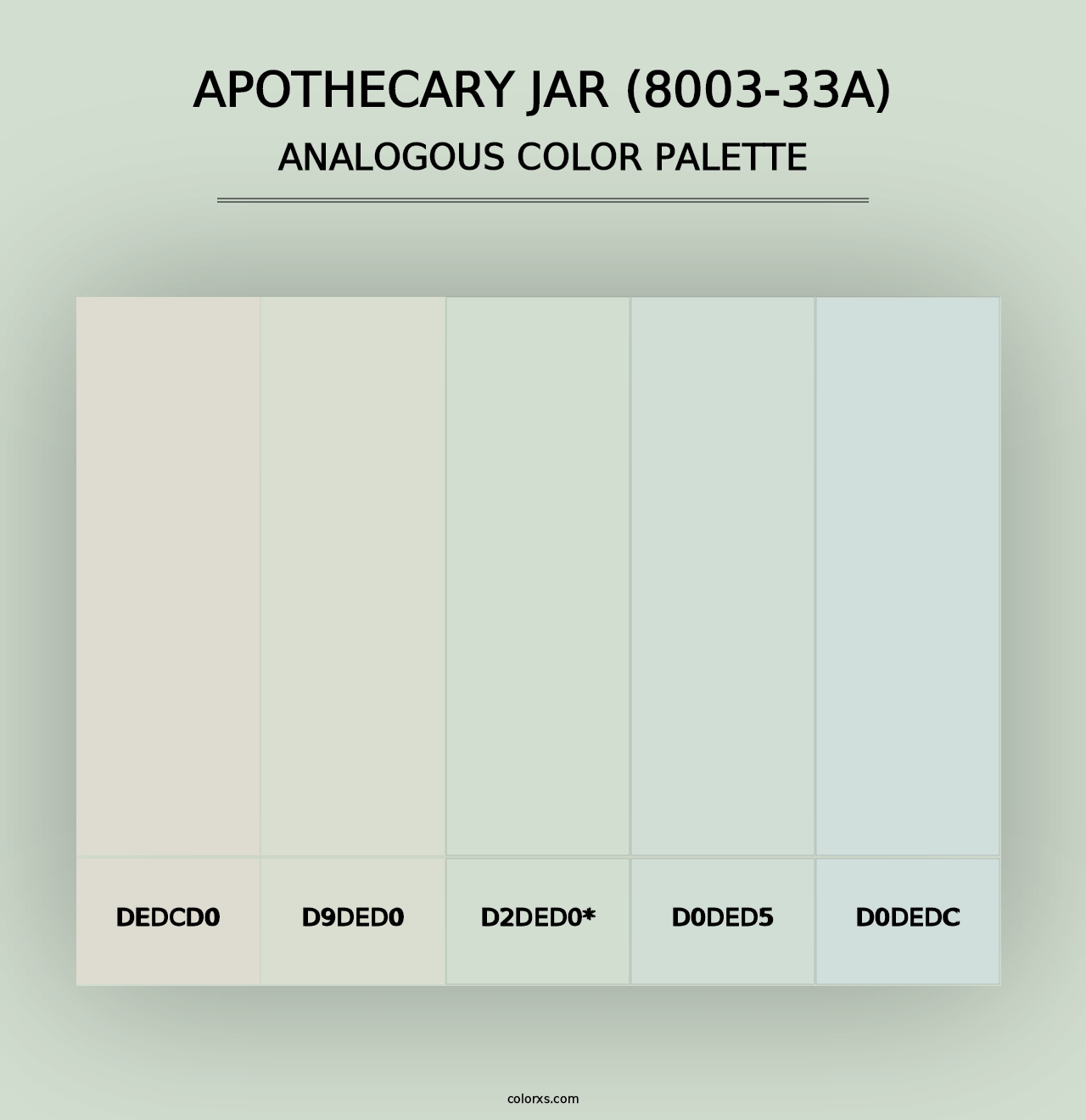 Apothecary Jar (8003-33A) - Analogous Color Palette