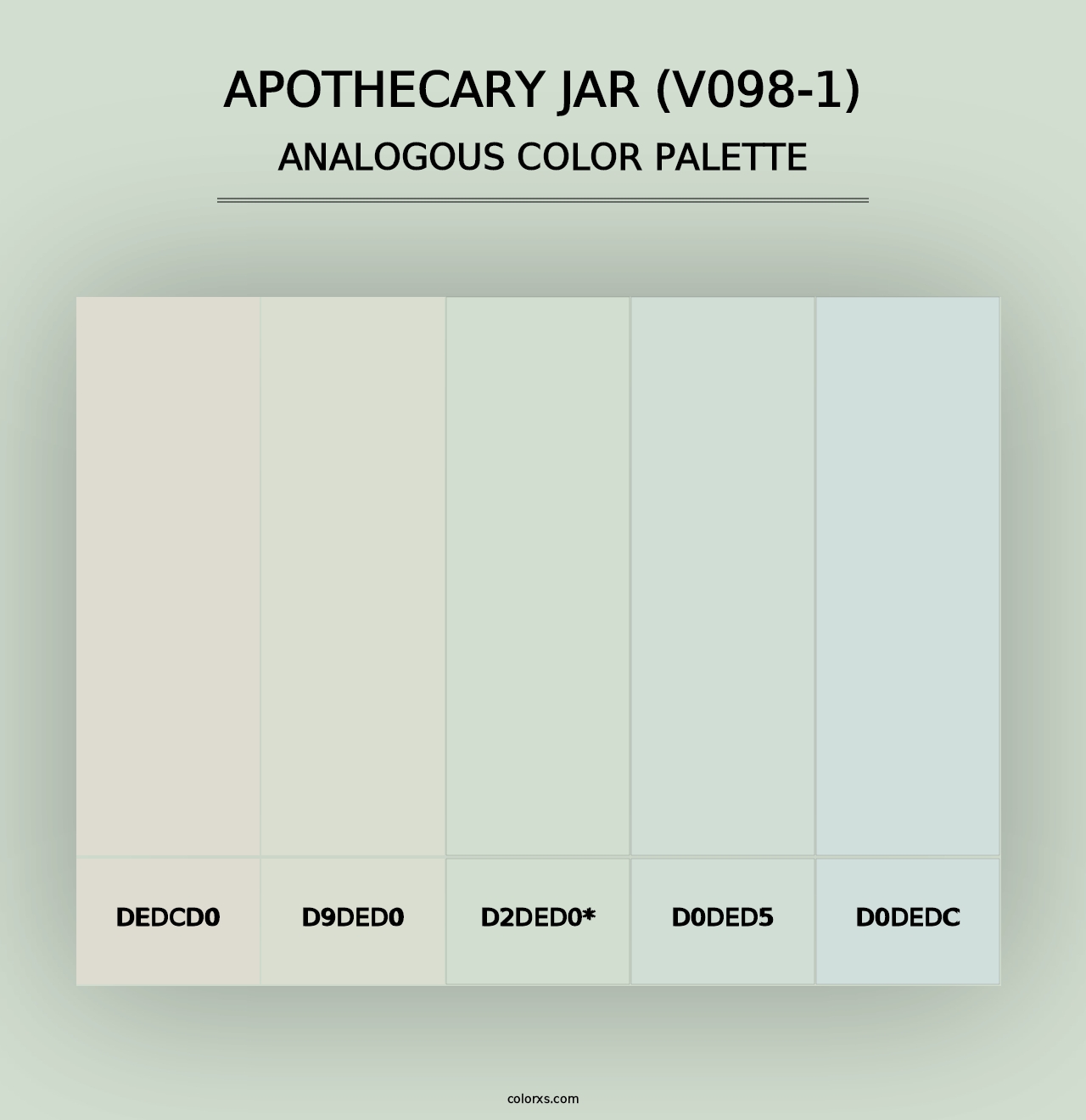 Apothecary Jar (V098-1) - Analogous Color Palette