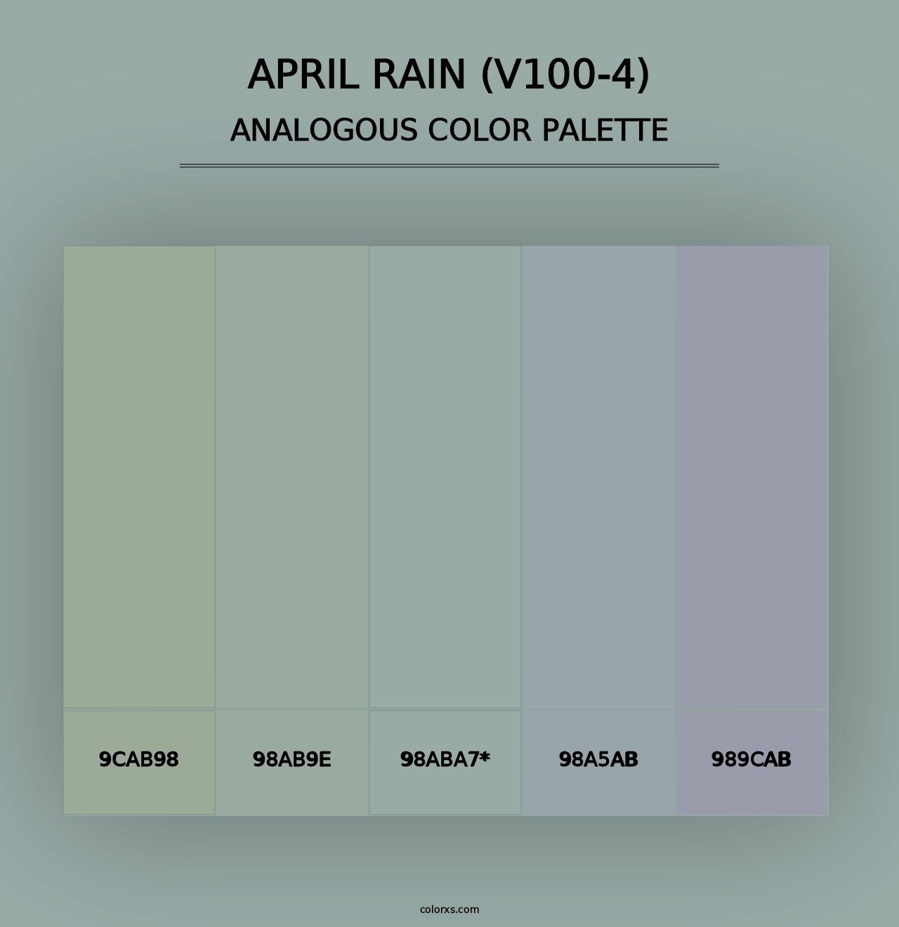 April Rain (V100-4) - Analogous Color Palette