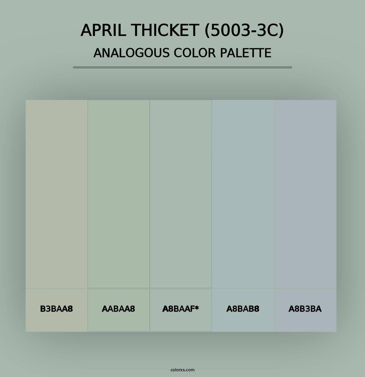 April Thicket (5003-3C) - Analogous Color Palette