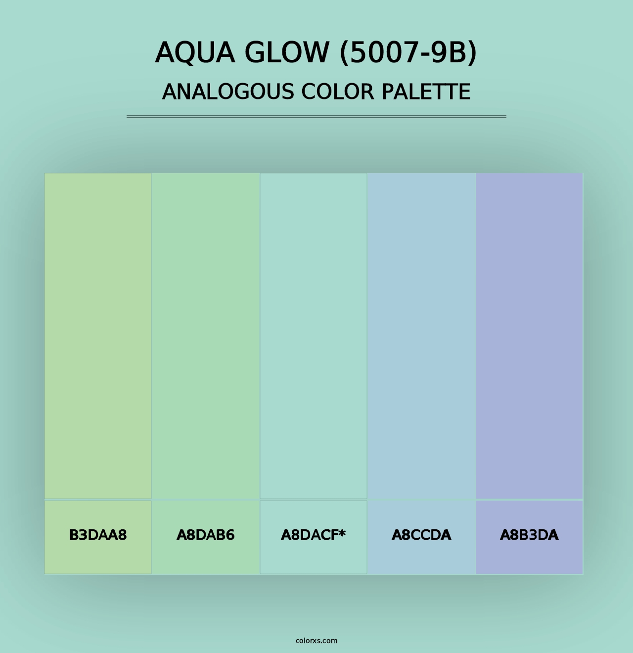 Aqua Glow (5007-9B) - Analogous Color Palette