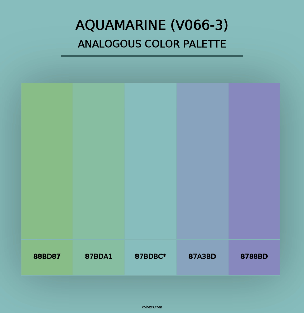 Aquamarine (V066-3) - Analogous Color Palette