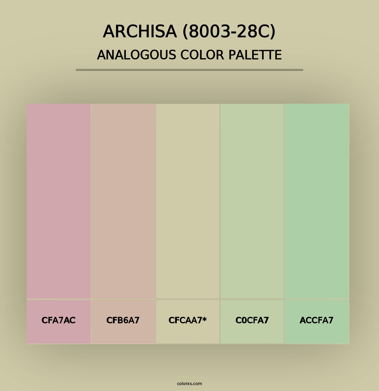 Archisa (8003-28C) - Analogous Color Palette