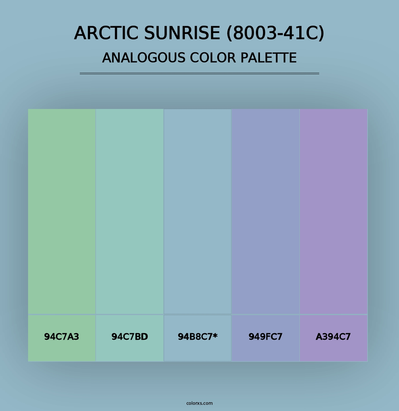 Arctic Sunrise (8003-41C) - Analogous Color Palette