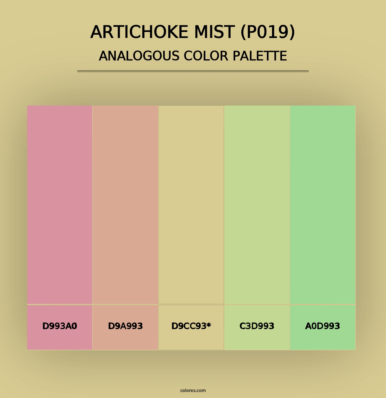 Artichoke Mist (P019) - Analogous Color Palette