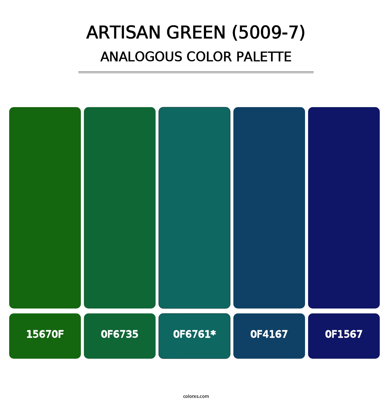 Artisan Green (5009-7) - Analogous Color Palette