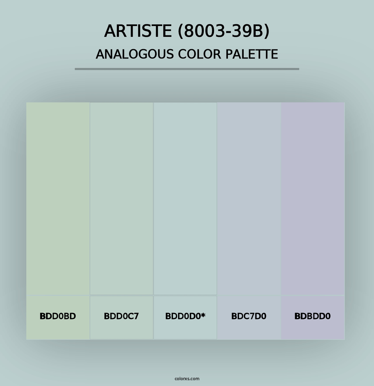 Artiste (8003-39B) - Analogous Color Palette