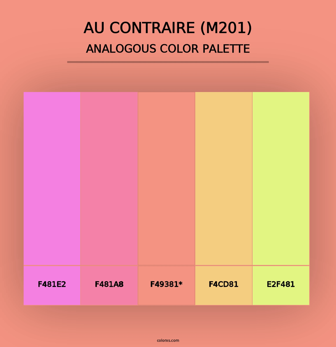 Au Contraire (M201) - Analogous Color Palette