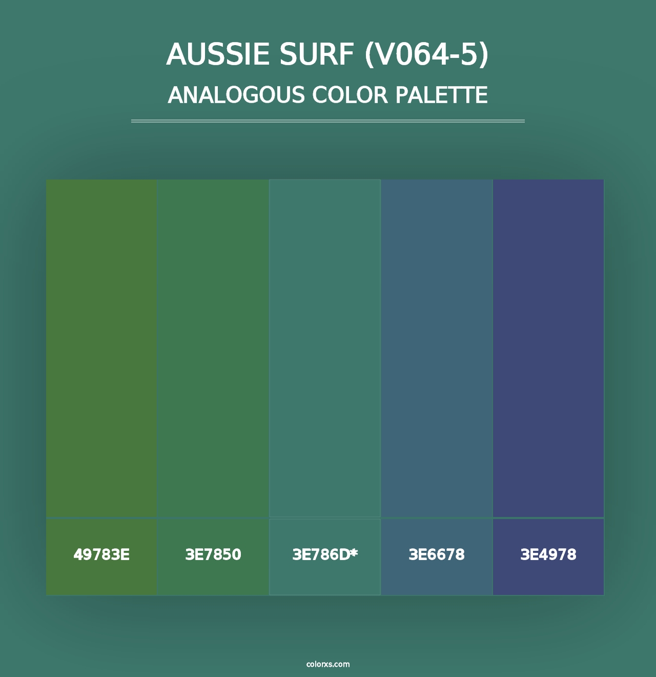 Aussie Surf (V064-5) - Analogous Color Palette