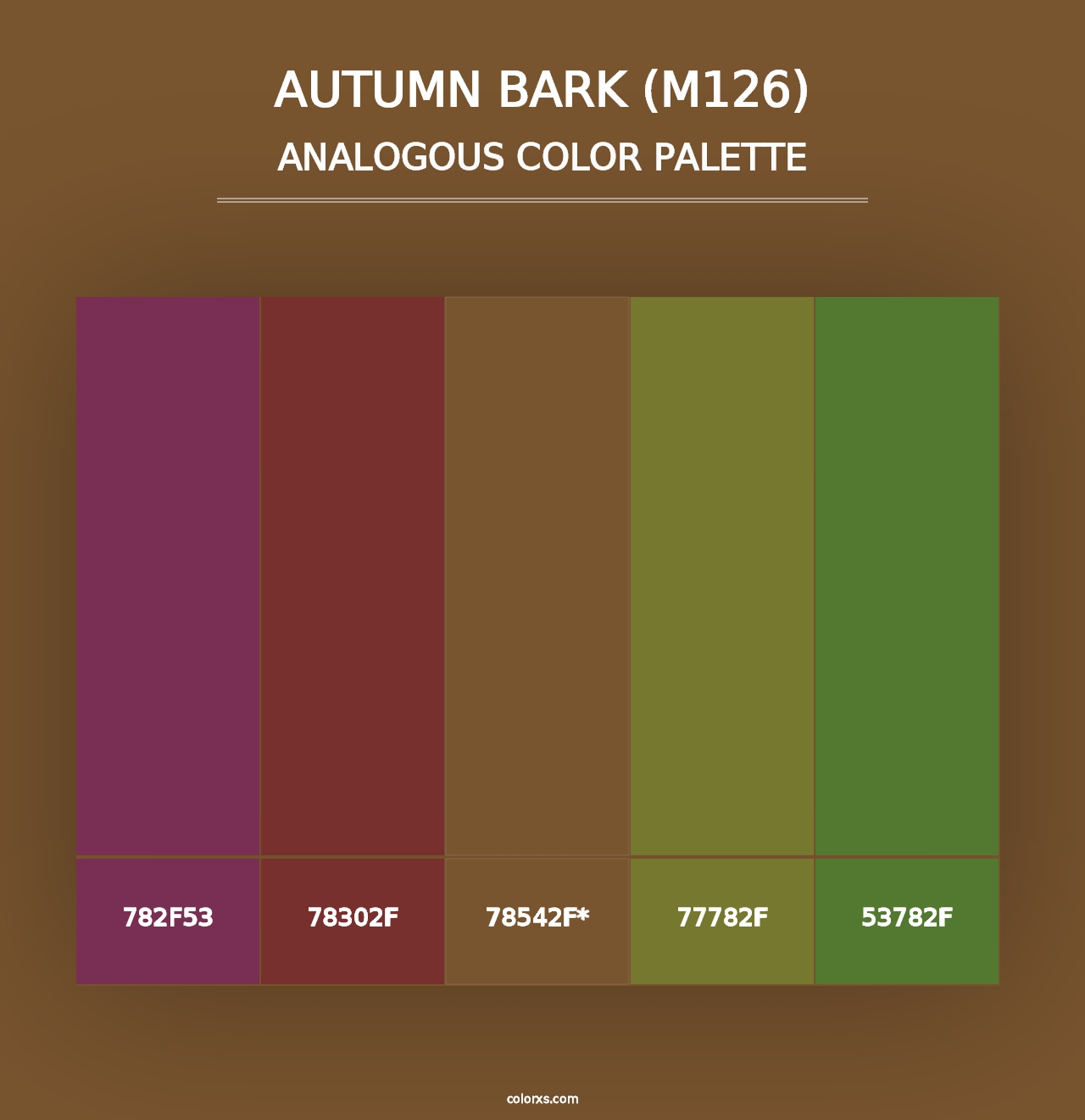 Autumn Bark (M126) - Analogous Color Palette