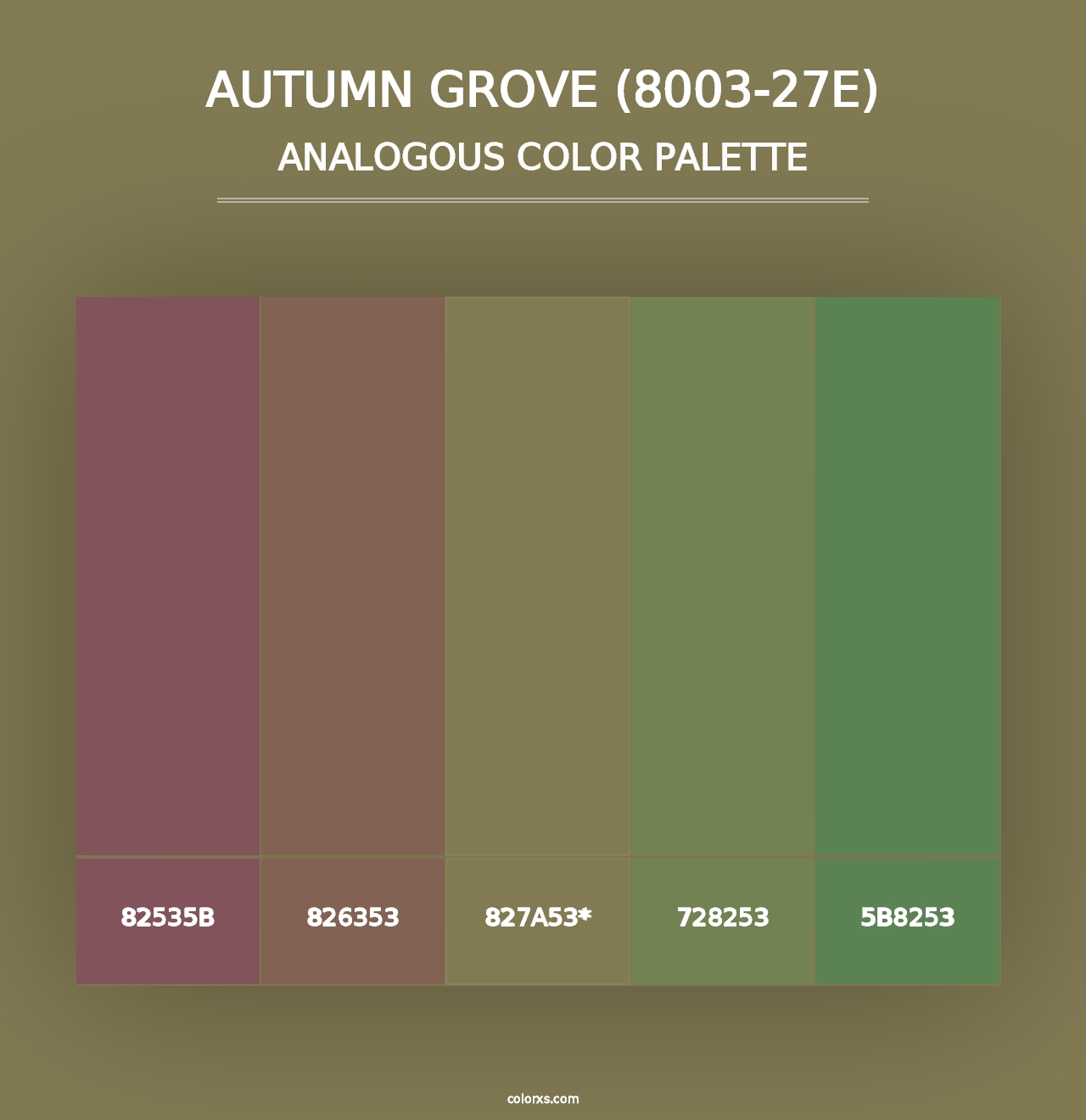 Autumn Grove (8003-27E) - Analogous Color Palette