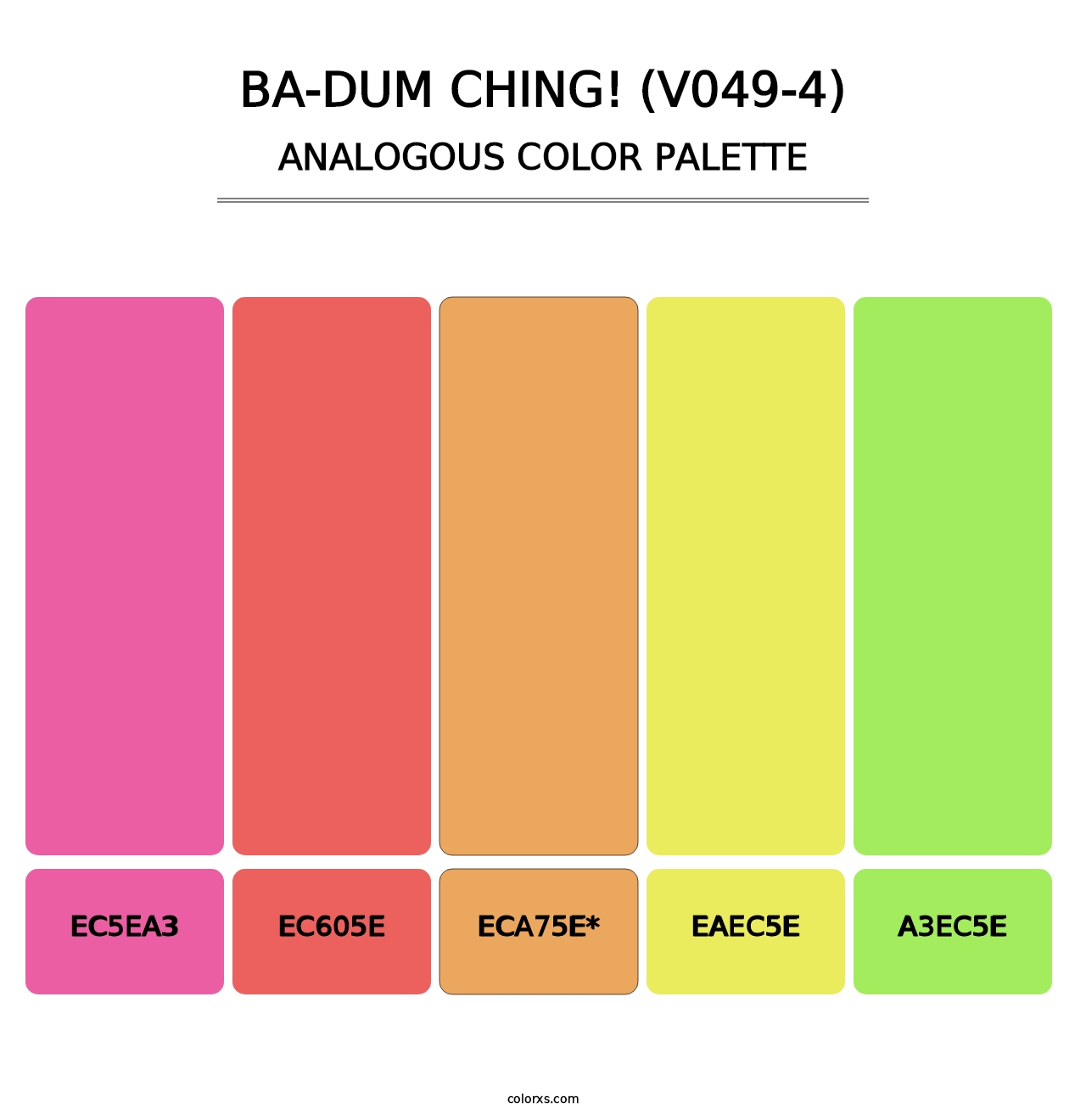 Ba-Dum Ching! (V049-4) - Analogous Color Palette