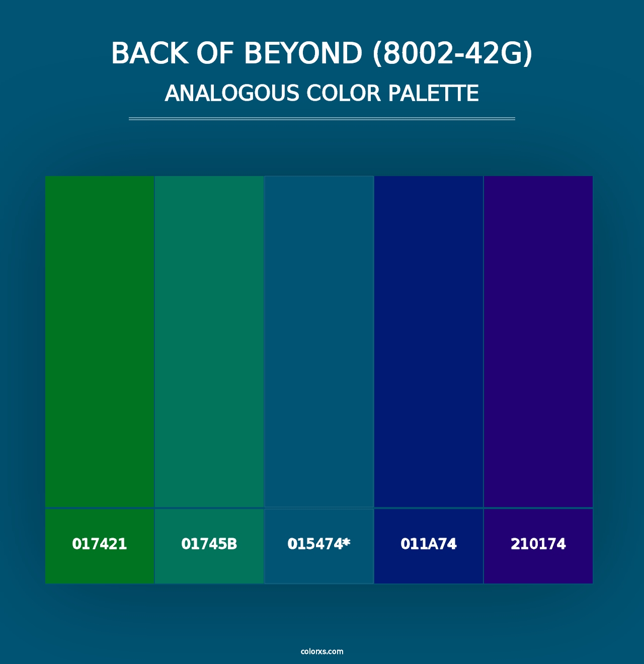 Back of Beyond (8002-42G) - Analogous Color Palette